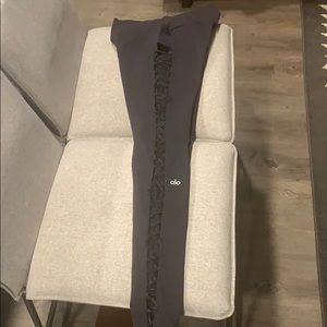 Black lace up leggings- Alo